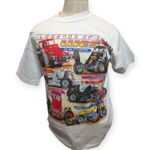 Vintage 2001 Legends Of The West Sprint Car Double Sided Shirt